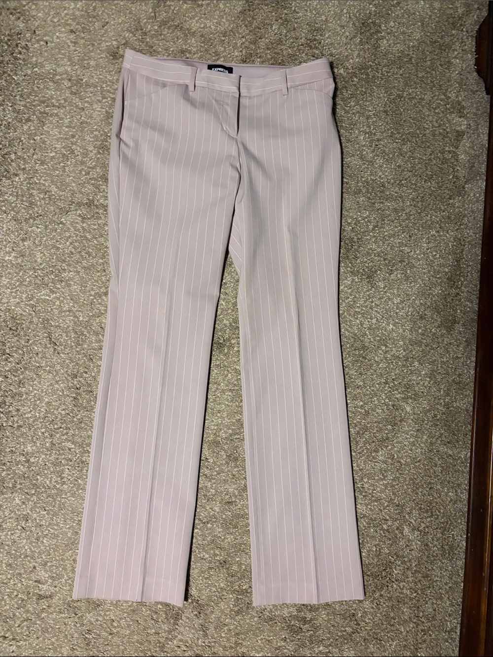 Express Blush Pinstripe Boot Cut Dress Pants